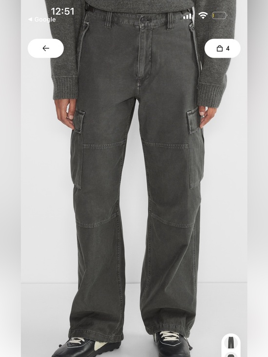 TNA Pants - Aritzia TNA - Supply Cargo Pant in Lived-in Coal Grey - 0